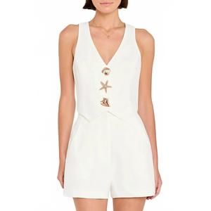 NEW AMANDA UPRICHARD paltrow v-neck vest in white